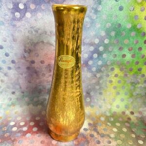 VINTAGE STANGL Pottery 22KT Gold Small Vase #5093